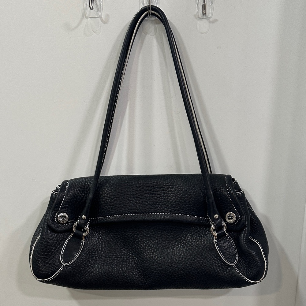 ColeHaan Classic Black Leather Shoulder Bag